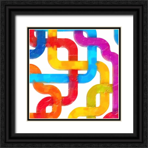 GEOMETRIC LINE IV Black Ornate Wood Framed Art Print with Double Matting by Greene, Taylor