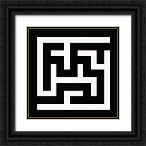LABYRINTH I A Black Ornate Wood Framed Art Print with Double Matting by Greene, Taylor