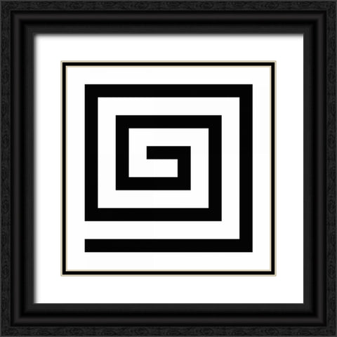 LABYRINTH II Black Ornate Wood Framed Art Print with Double Matting by Greene, Taylor