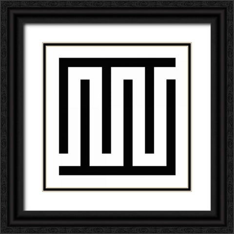LABYRINTH IV Black Ornate Wood Framed Art Print with Double Matting by Greene, Taylor