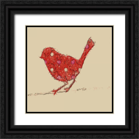 RED AVIAN Black Ornate Wood Framed Art Print with Double Matting by Greene, Taylor