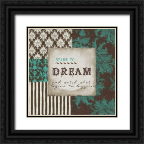 Start To Dream Black Ornate Wood Framed Art Print with Double Matting by Greene, Taylor