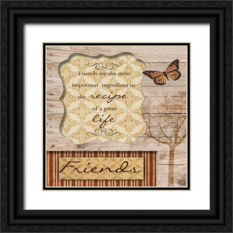 Friends Are The Best Black Ornate Wood Framed Art Print with Double Matting by Greene, Taylor