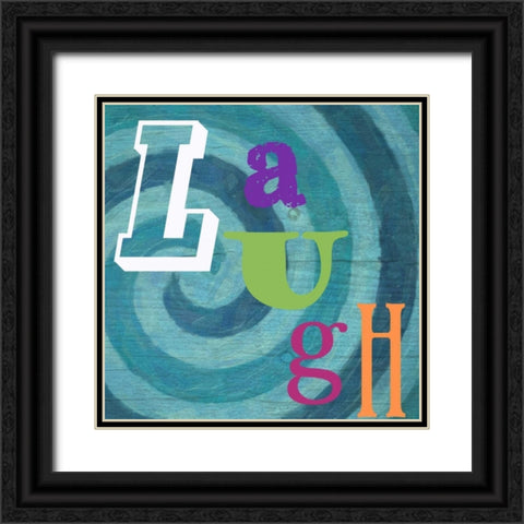Laugh Swirl Black Ornate Wood Framed Art Print with Double Matting by Greene, Taylor
