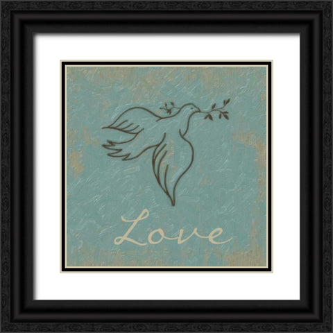 Love Black Ornate Wood Framed Art Print with Double Matting by Greene, Taylor