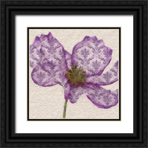 PATTEREND PETALS I Black Ornate Wood Framed Art Print with Double Matting by Greene, Taylor