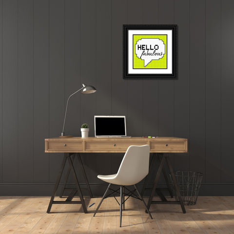 Hello Fabulous Black Ornate Wood Framed Art Print with Double Matting by Greene, Taylor