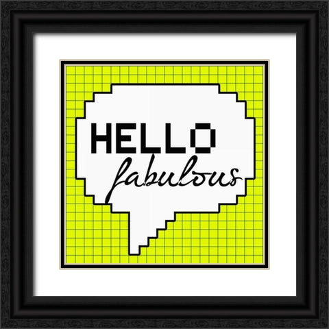 Hello Fabulous Black Ornate Wood Framed Art Print with Double Matting by Greene, Taylor
