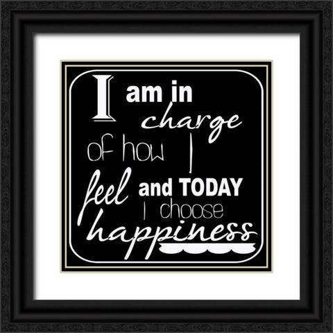 Happiness Black Ornate Wood Framed Art Print with Double Matting by Greene, Taylor