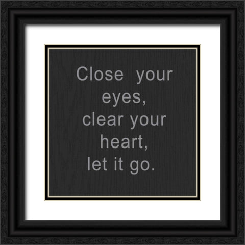 Close Your Eyes Black Ornate Wood Framed Art Print with Double Matting by Greene, Taylor