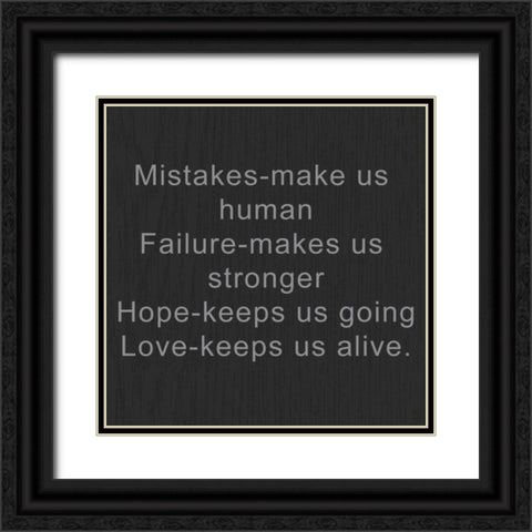 Mistakes Black Ornate Wood Framed Art Print with Double Matting by Greene, Taylor