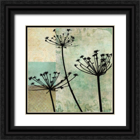 BOTANICAL SILHOUETTE I Black Ornate Wood Framed Art Print with Double Matting by Greene, Taylor