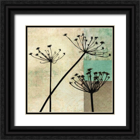 BOTANICAL SILHOUETTE II Black Ornate Wood Framed Art Print with Double Matting by Greene, Taylor