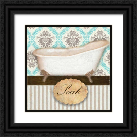 SOAK TUB B1 Black Ornate Wood Framed Art Print with Double Matting by Greene, Taylor