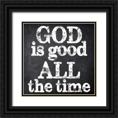 GOD IS GOOD Black Ornate Wood Framed Art Print with Double Matting by Greene, Taylor