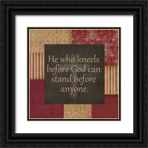 HE WHO KNEELS Black Ornate Wood Framed Art Print with Double Matting by Greene, Taylor