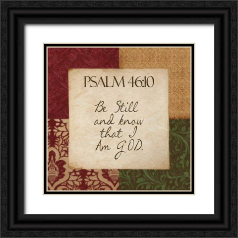 Psalm 46 A Black Ornate Wood Framed Art Print with Double Matting by Greene, Taylor