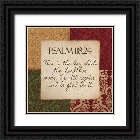 Psalm 118 C Black Ornate Wood Framed Art Print with Double Matting by Greene, Taylor