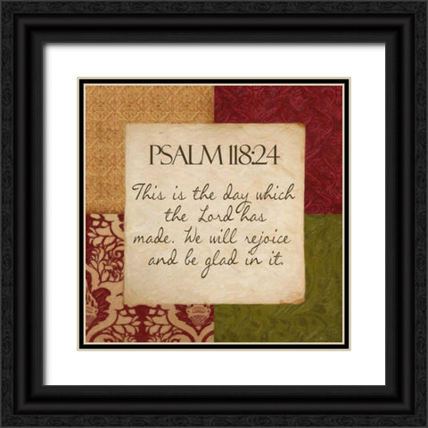 Psalm 118 Black Ornate Wood Framed Art Print with Double Matting by Greene, Taylor