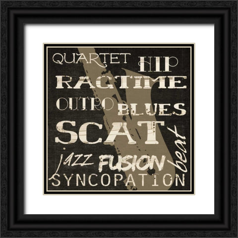 RAGTIME SILHOUETTE Black Ornate Wood Framed Art Print with Double Matting by Greene, Taylor