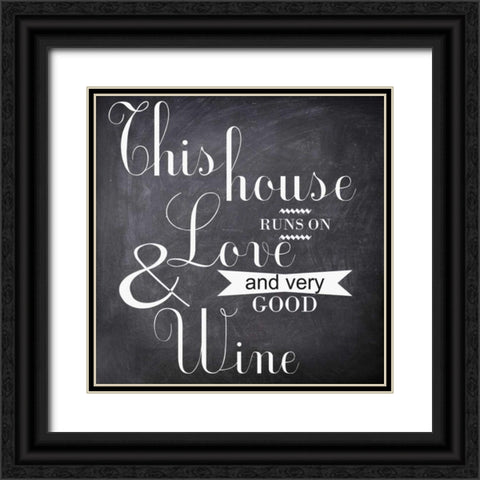 This House Runs Black Ornate Wood Framed Art Print with Double Matting by Greene, Taylor