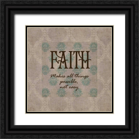 Faith Black Ornate Wood Framed Art Print with Double Matting by Greene, Taylor