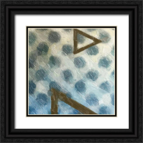 ABSTRACT TRIAD I Black Ornate Wood Framed Art Print with Double Matting by Greene, Taylor
