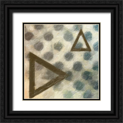 ABSTRACT TRIAD II Black Ornate Wood Framed Art Print with Double Matting by Greene, Taylor