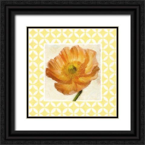 MOROCCAN YELLOW FLORAL 4 Black Ornate Wood Framed Art Print with Double Matting by Greene, Taylor