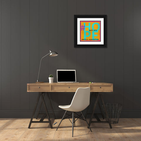HOPE Black Ornate Wood Framed Art Print with Double Matting by Greene, Taylor