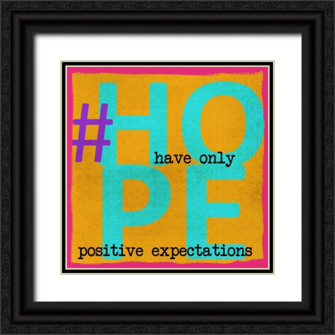 HOPE Black Ornate Wood Framed Art Print with Double Matting by Greene, Taylor