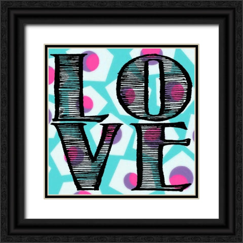 LOVE Black Ornate Wood Framed Art Print with Double Matting by Greene, Taylor