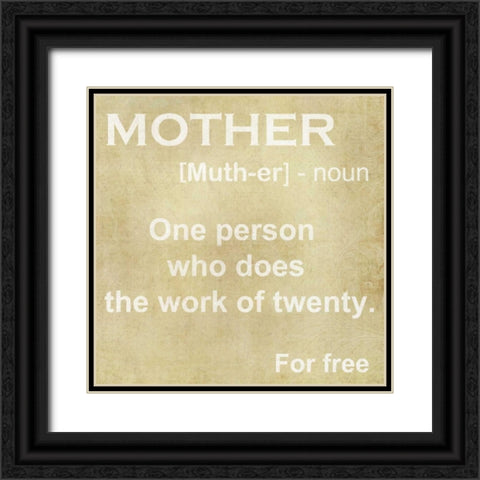 MOTHER DEFINITION Black Ornate Wood Framed Art Print with Double Matting by Greene, Taylor