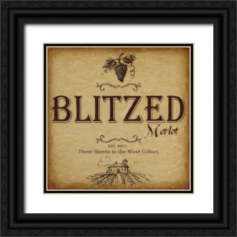 BLITZED Black Ornate Wood Framed Art Print with Double Matting by Greene, Taylor