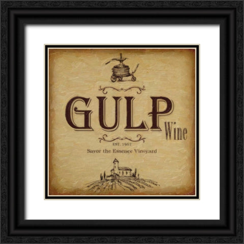 GULP Black Ornate Wood Framed Art Print with Double Matting by Greene, Taylor