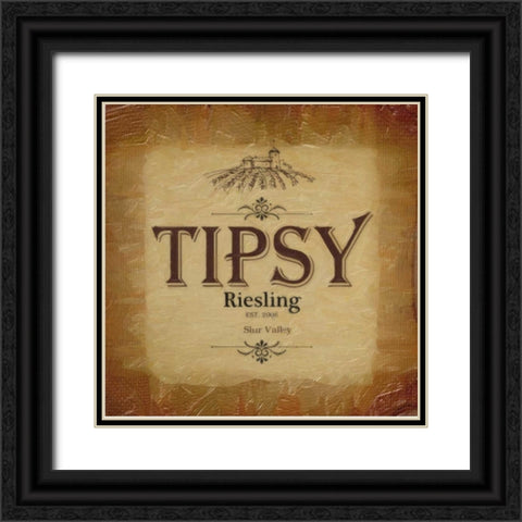 TIPSY BORDER Black Ornate Wood Framed Art Print with Double Matting by Greene, Taylor