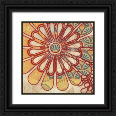 FLORA TRANCE I Black Ornate Wood Framed Art Print with Double Matting by Greene, Taylor