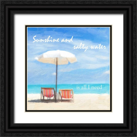 SUNSHINE AND SALTY WATER Black Ornate Wood Framed Art Print with Double Matting by Greene, Taylor