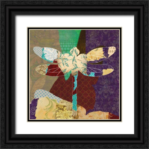 RISE ABOVE DRAGONFLYVER 2 Black Ornate Wood Framed Art Print with Double Matting by Greene, Taylor