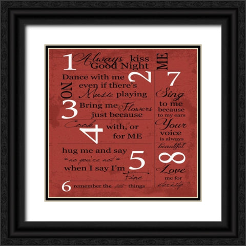 LOVE Black Ornate Wood Framed Art Print with Double Matting by Greene, Taylor