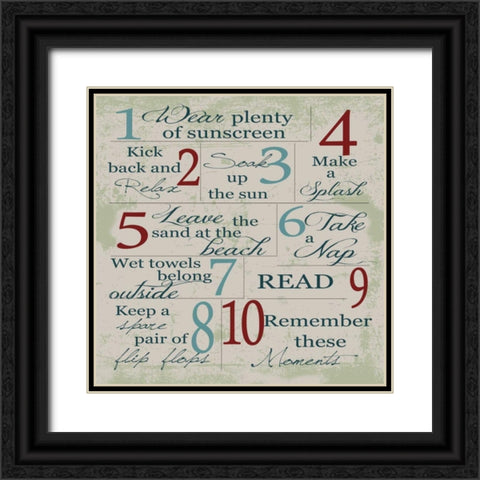 Summer Rules 3 Black Ornate Wood Framed Art Print with Double Matting by Greene, Taylor