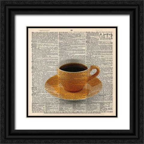 JAVA No Words Black Ornate Wood Framed Art Print with Double Matting by Greene, Taylor