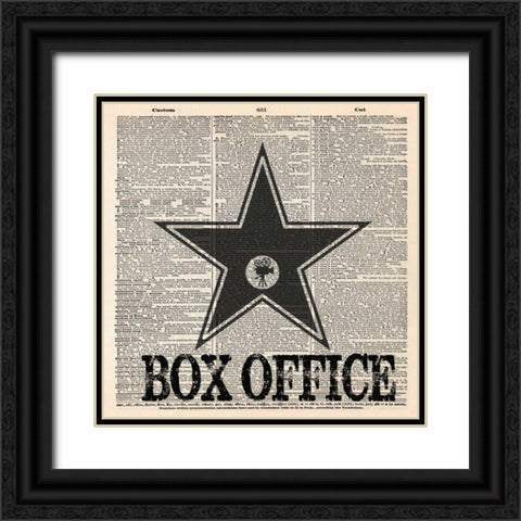 BOX OFFICE 2 Black Ornate Wood Framed Art Print with Double Matting by Greene, Taylor
