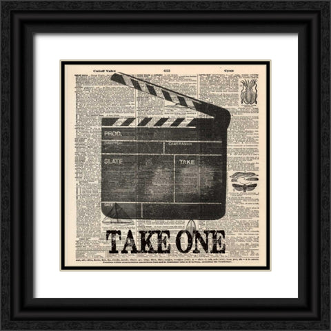 TAKE ONE Black Ornate Wood Framed Art Print with Double Matting by Greene, Taylor