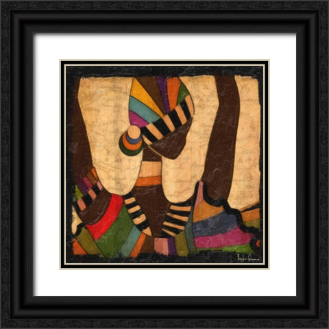 ETHNIC ELEGANCE II Black Ornate Wood Framed Art Print with Double Matting by Greene, Taylor