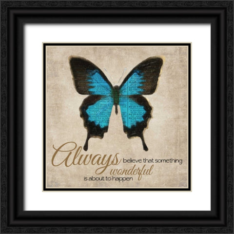 Always Believe Black Ornate Wood Framed Art Print with Double Matting by Greene, Taylor