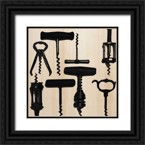 Corks Black Ornate Wood Framed Art Print with Double Matting by Greene, Taylor
