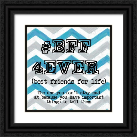 BFF Black Ornate Wood Framed Art Print with Double Matting by Greene, Taylor