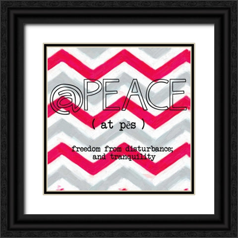 Peace Black Ornate Wood Framed Art Print with Double Matting by Greene, Taylor