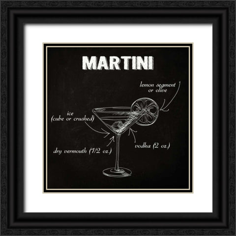 MARTINI SKETCH Black Ornate Wood Framed Art Print with Double Matting by Greene, Taylor